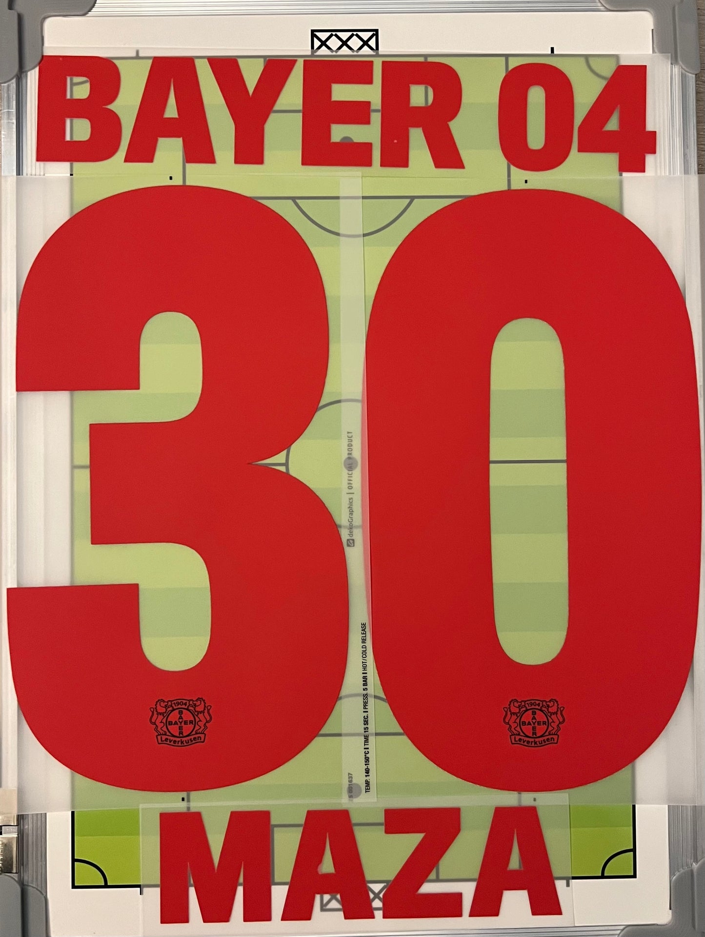 Flocage Officiel Trikot Beflockung Bayer 04 Leverkusen 2025/2026 MAZA #30 Home