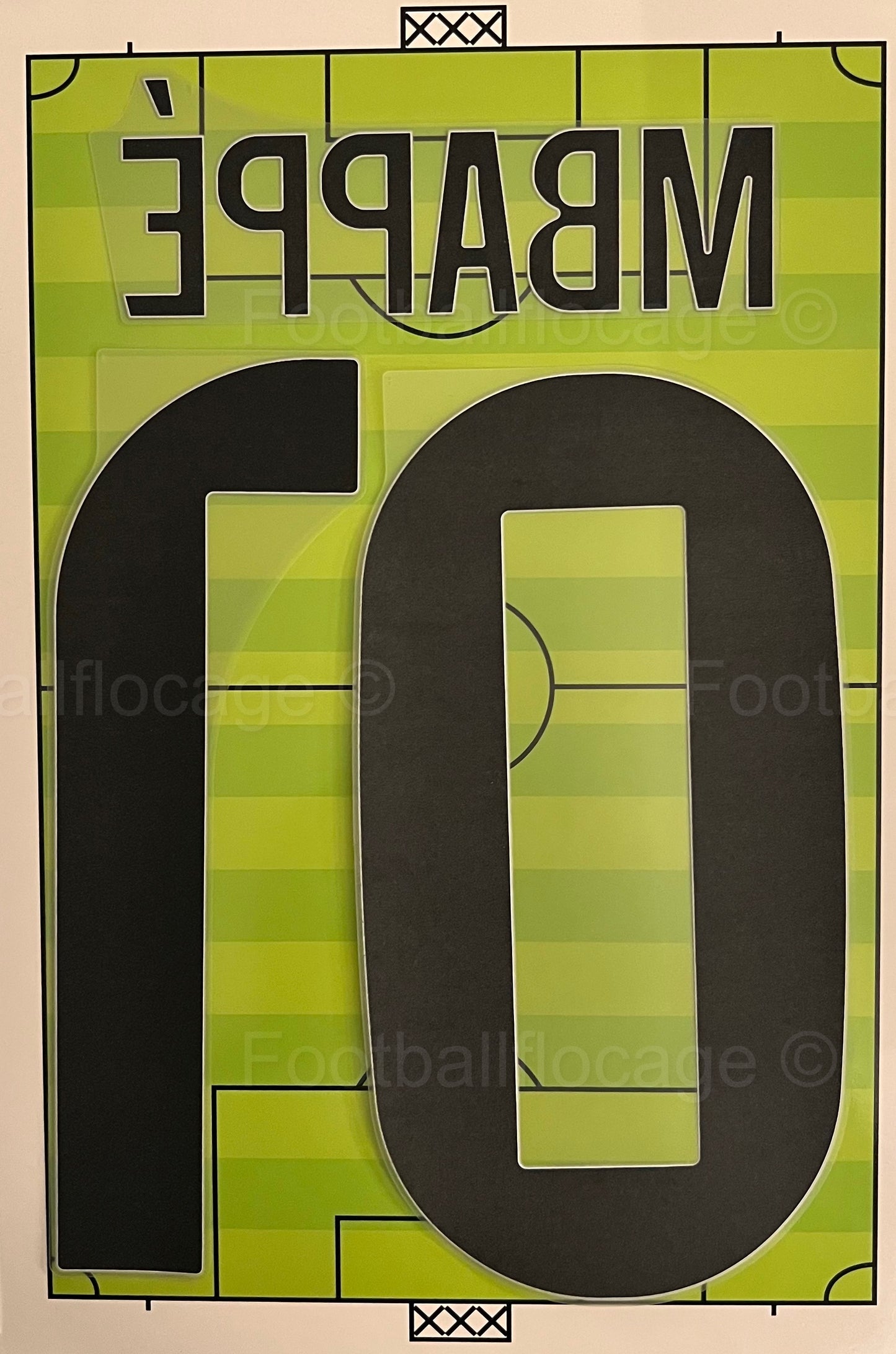 Flocage Officiel Nameset Print Mbappé #10 Real Madrid 2025 2025 extérieur away