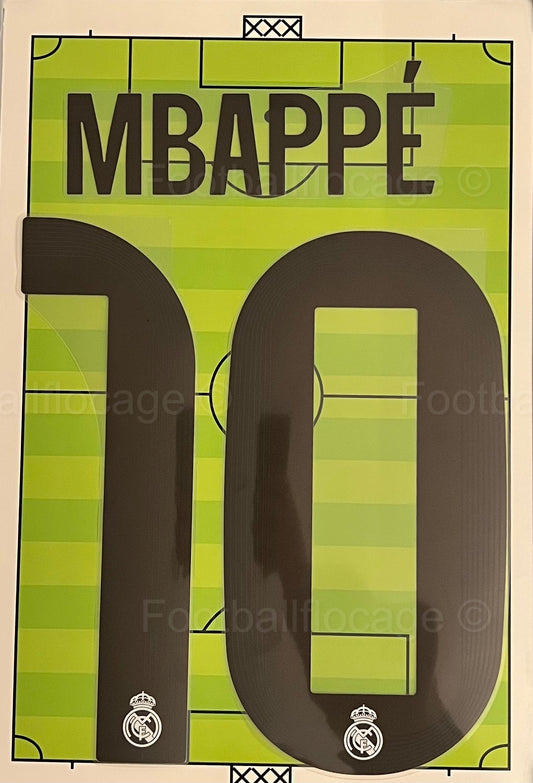Flocage Nameset Print Officiel Mbappé #10 Real Madrid 2025 2026 Home Domicile
