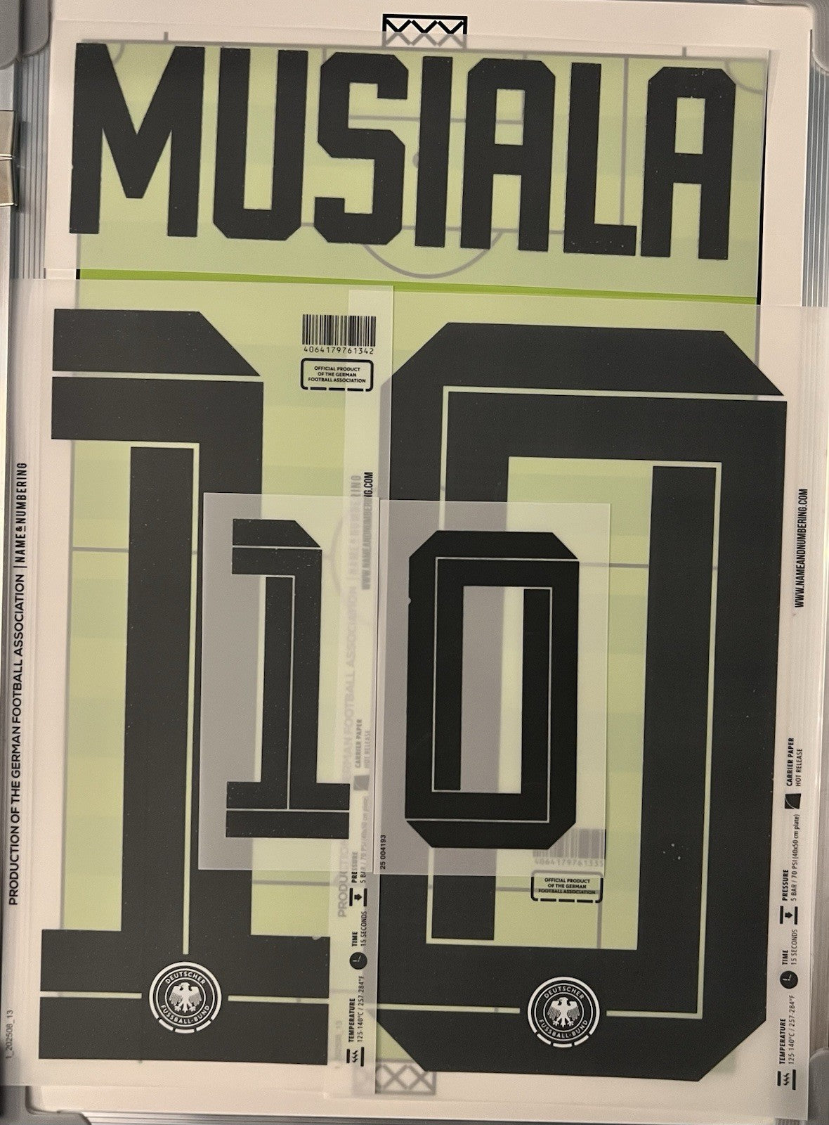 Flocage Nameset Officiel MUSIALA #10 Allemagne 2026. World Cup 26 Home Domicile