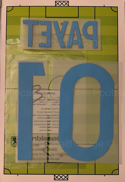 Flocage Nameset Officiel Payet #10 Marseille 2021 2022 Domicile Home