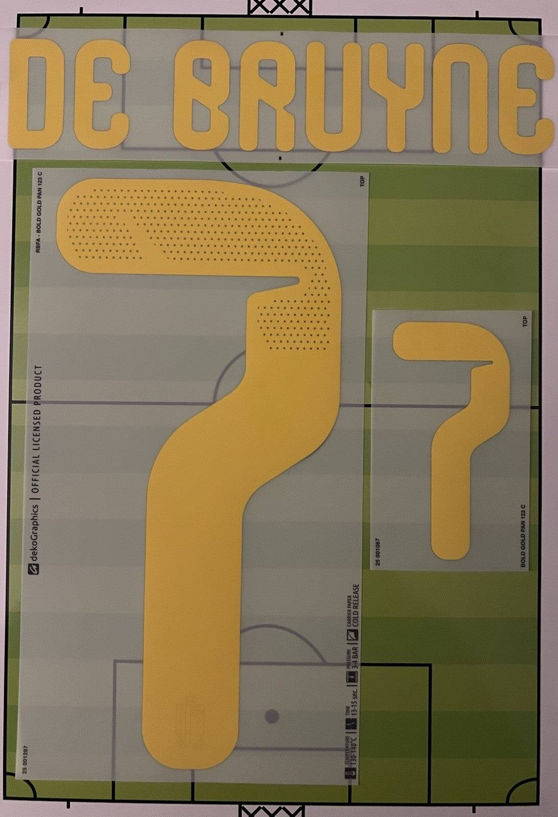 Flocage Nameset Officiel De Bruyne #7 Belgique Home Domicile World Cup 2026