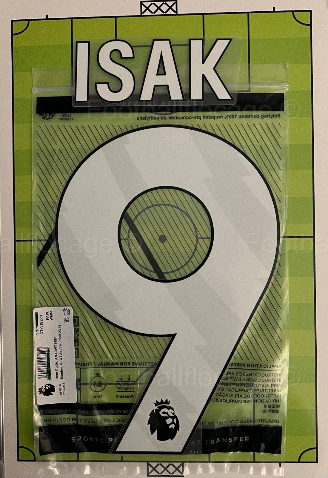 Flocage Nameset Officiel ISAK #9 Liverpool 2025 2026 Domicile Home Third
