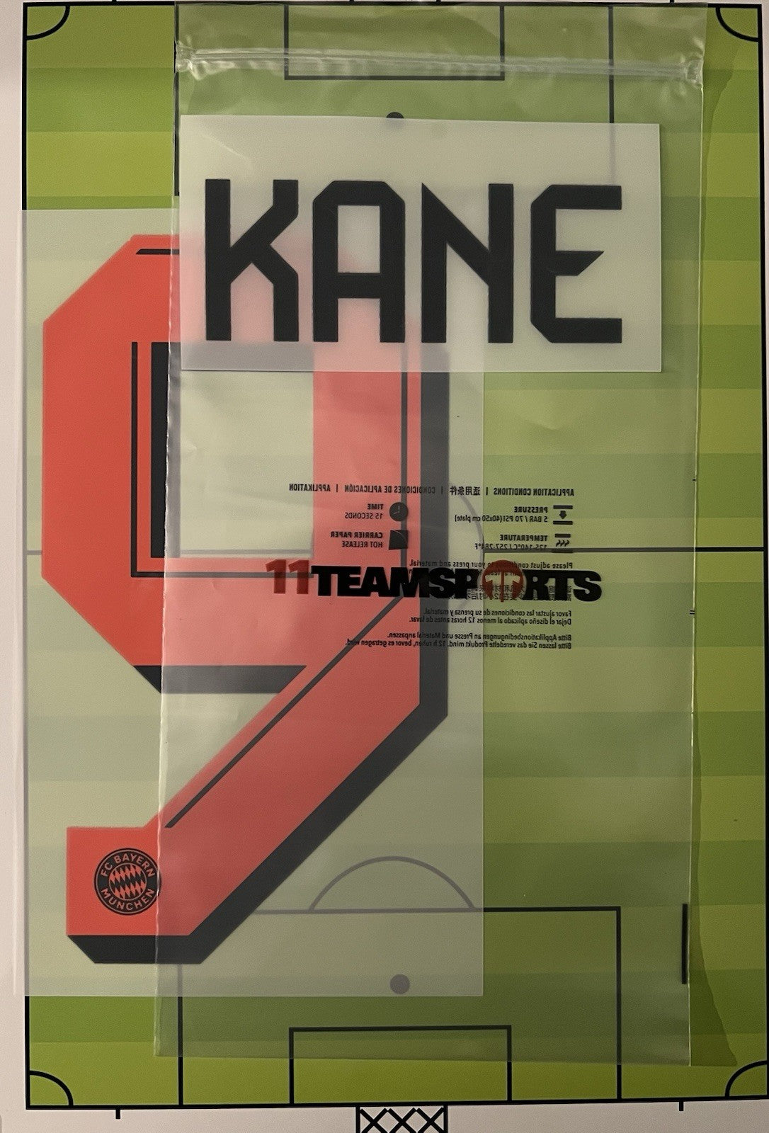 Flocage Nameset Officiel KANE #9 Away Exterieur Bayern Munich 2025 2026