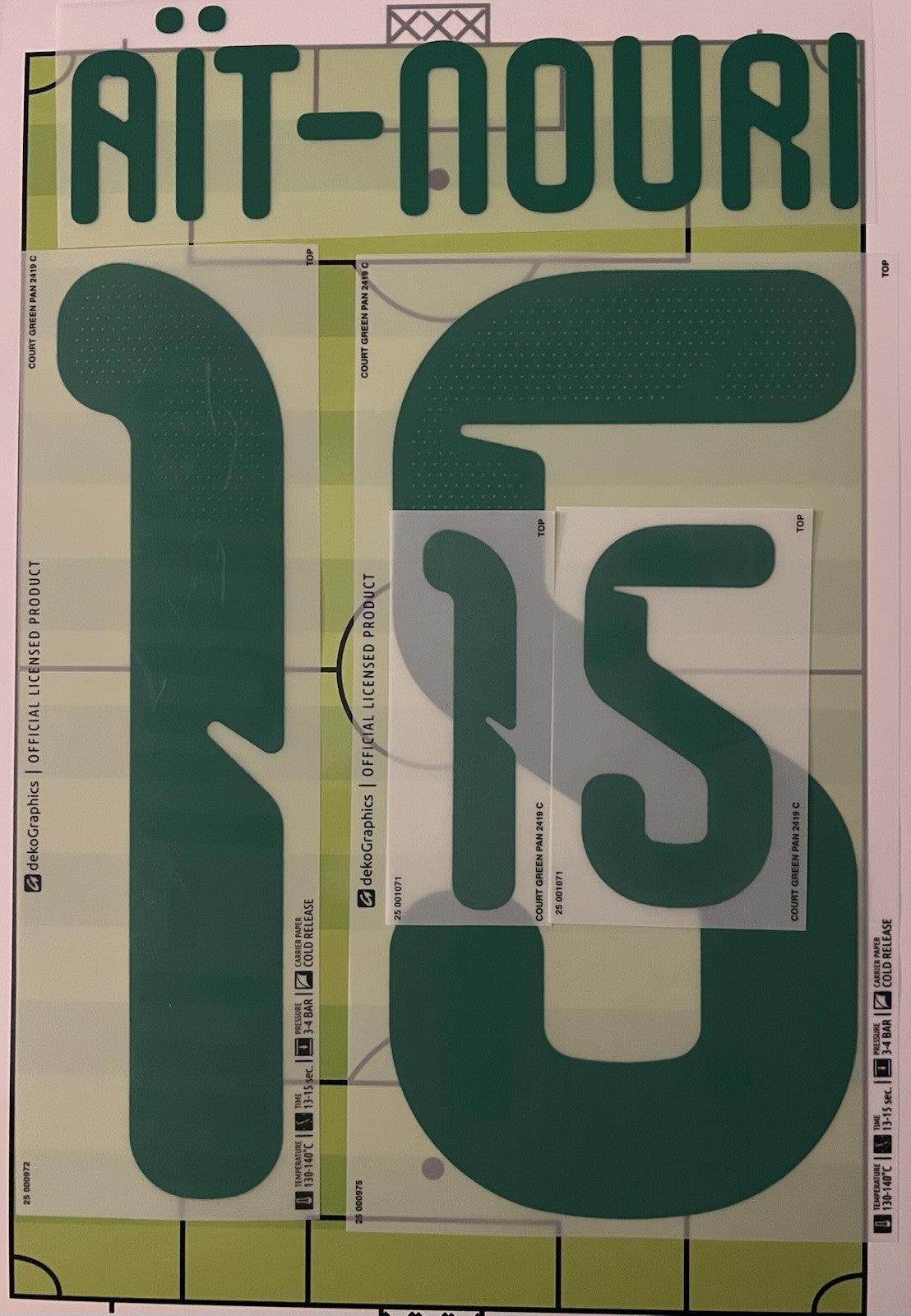 Flocage Nameset Rayan Aït-Nouri #15 Algérie Domicile Home – CDM 2026 & CAN 2025