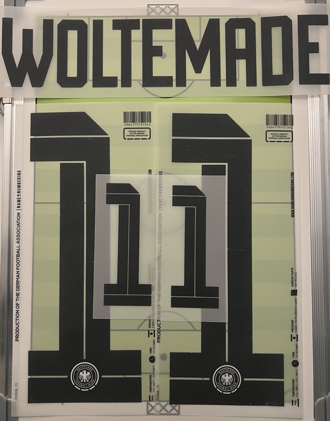 Flocage Nameset Officiel Woltemade #11 Allemagne 2026. Word Cup 26 Germany