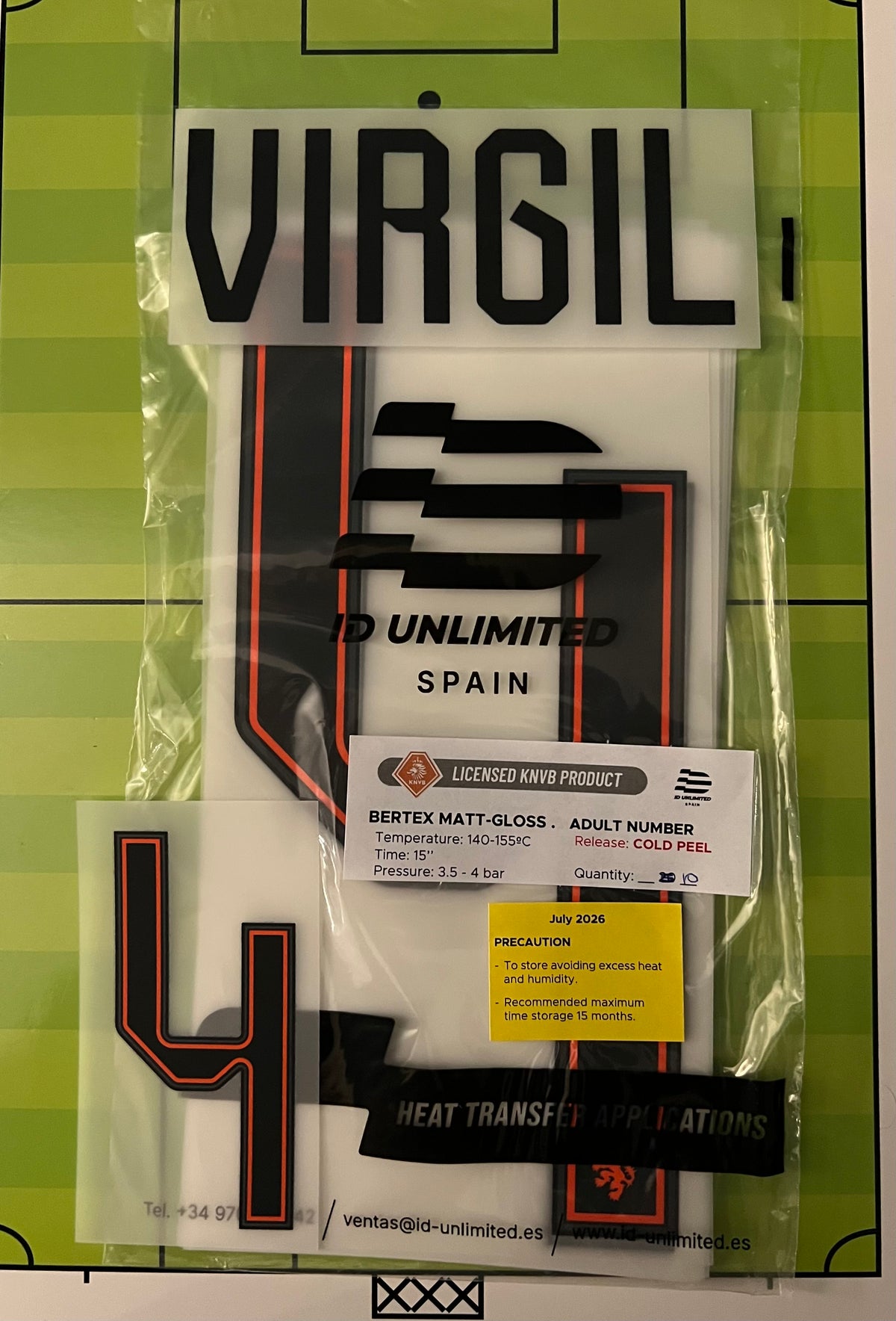 Virgil van Dijk #4 – Flocage Officiel Nederland Pays-Bas | Nameset Oranje Thuisshirt 2026 WK