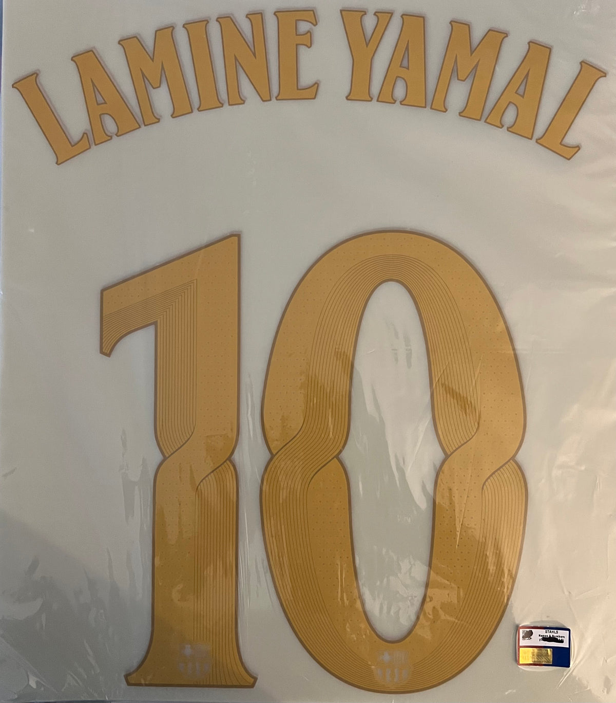 Flocage Nameset Officiel LAMINE YAMAL #10 2026 2027 FC Barcelone Domicile Home Version UCL