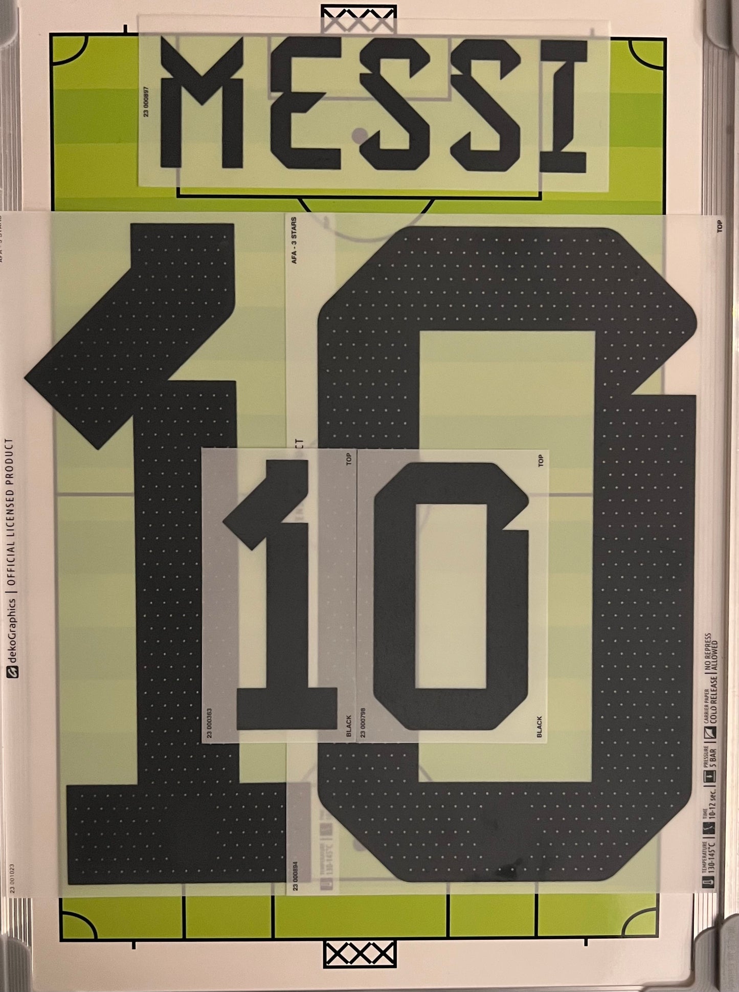 Flocage Nameset Officiel Messi #10 Argentine Argentina 3 Étoiles World Cup 2022