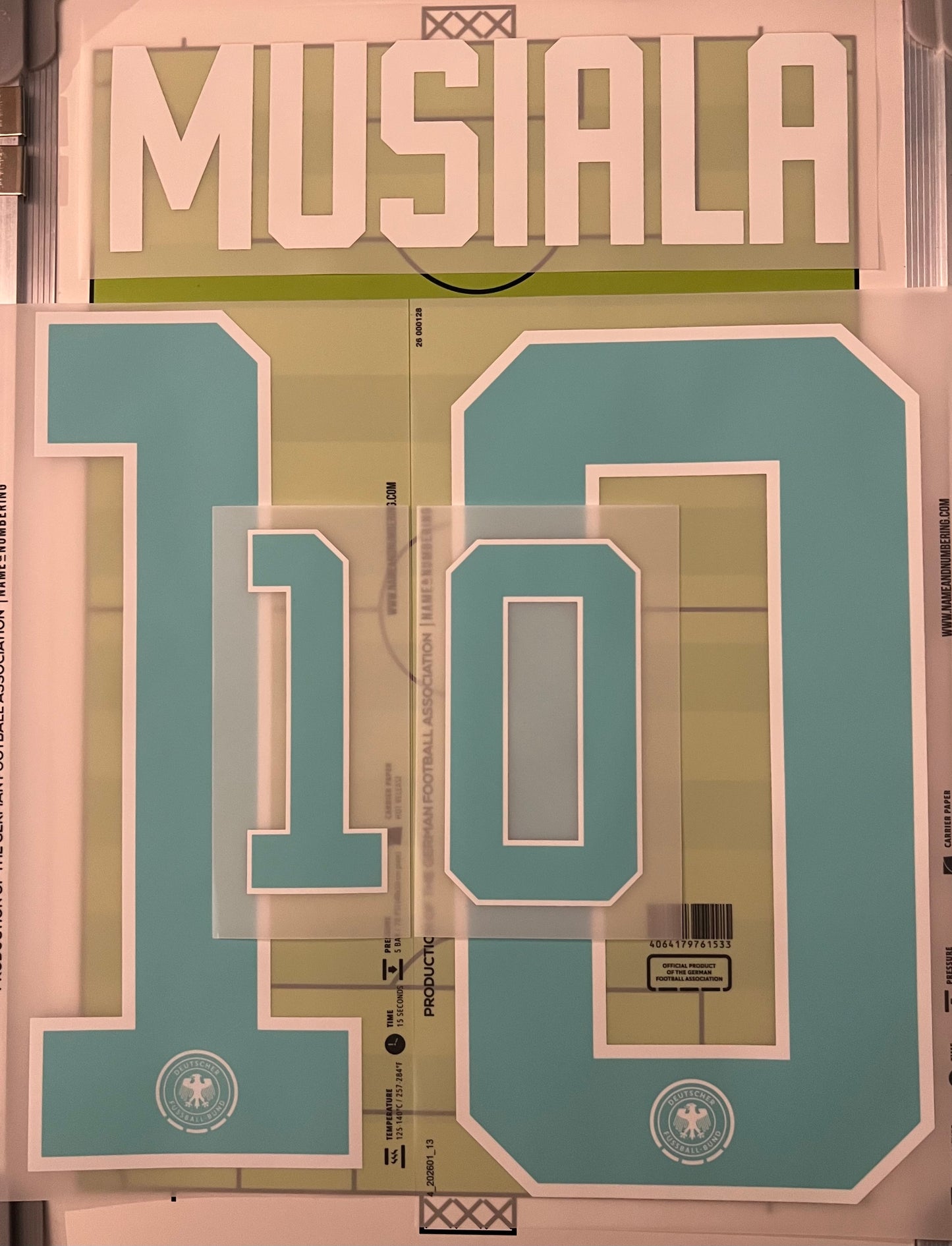 Flocage Nameset Officiel Trikotbeflockung MUSIALA #10 Allemagne Away Extérieur 2026