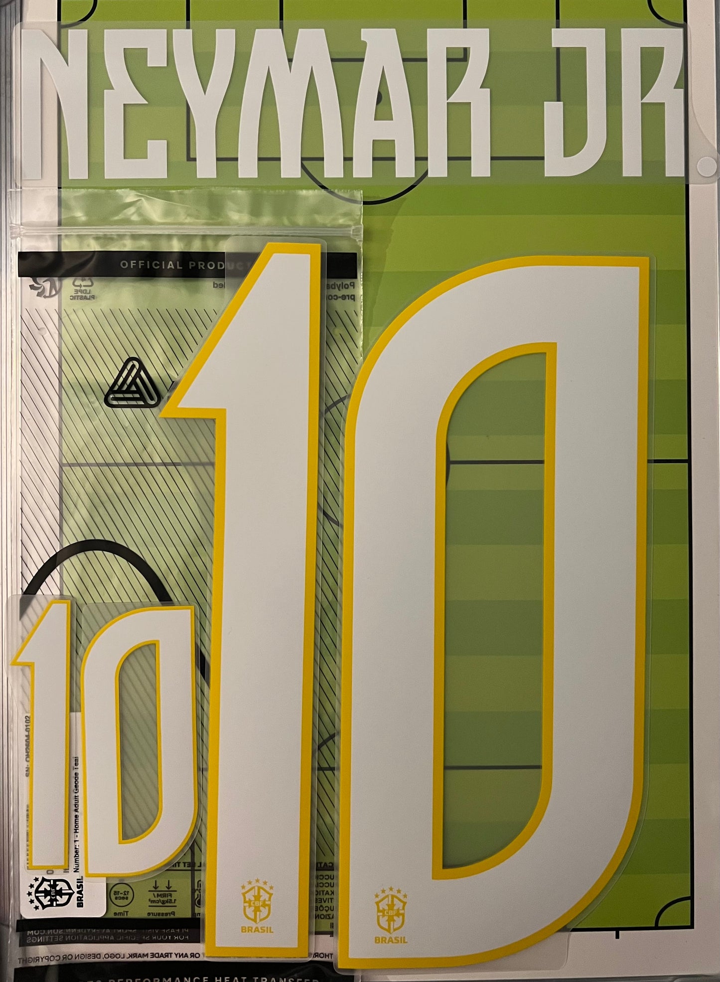 Flocage Officiel Neymar Jr #10 Brésil 2026 extérieur | Official Name Set Brazil World Cup 2026 away