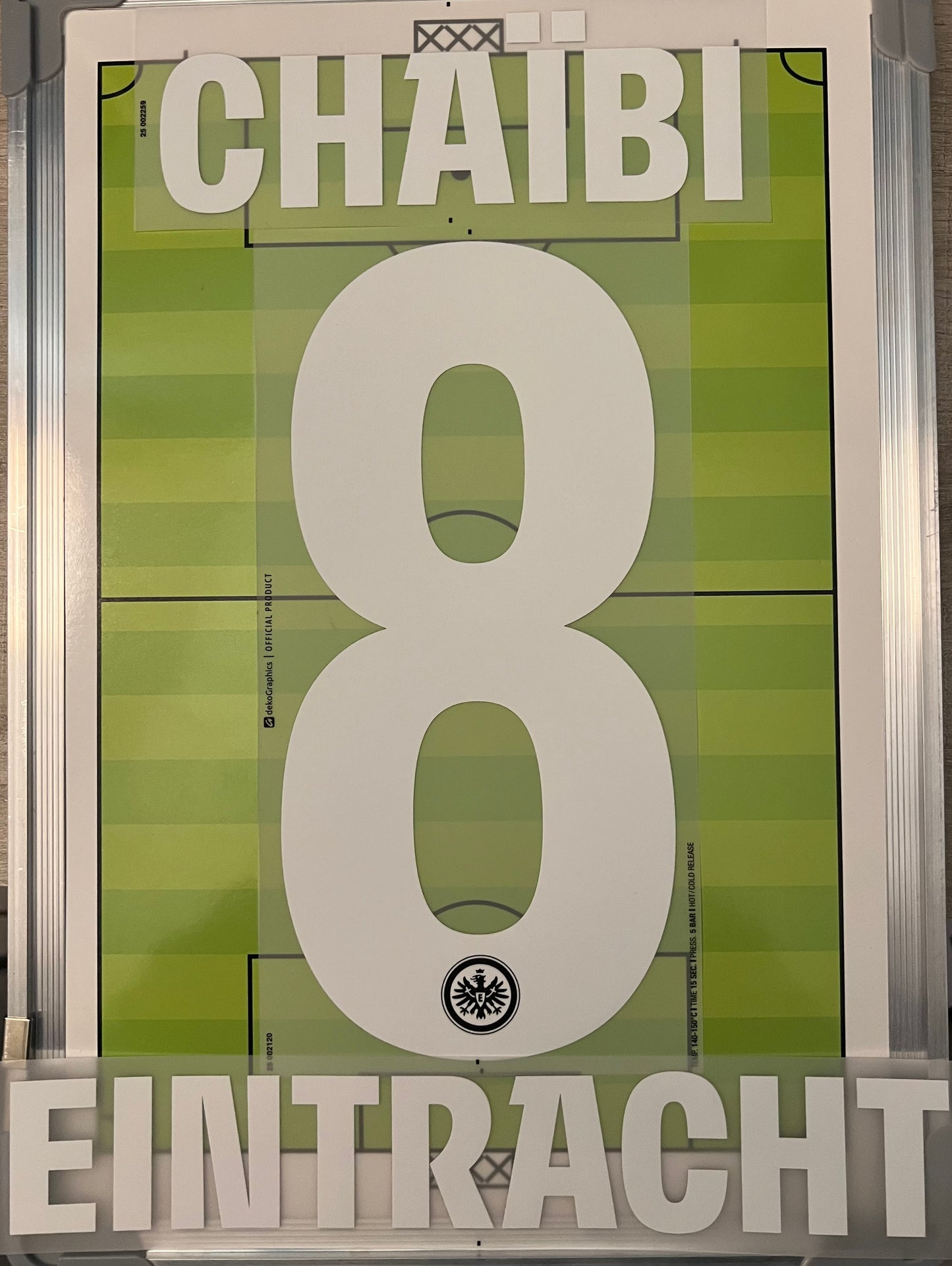 Flocage nameset Officiel Trikot Beflockung Frankfurt 2025/2026 CHAIBI #8 Home domicile