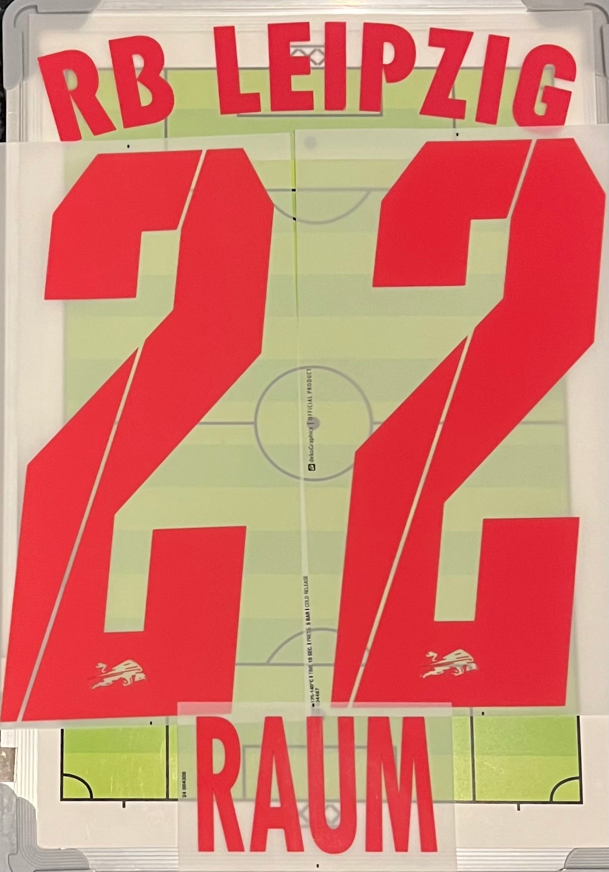 Flocage Nameset Officiel Trikot Beflockung RB Leipzig 2025/2026 RAUM #22 Home