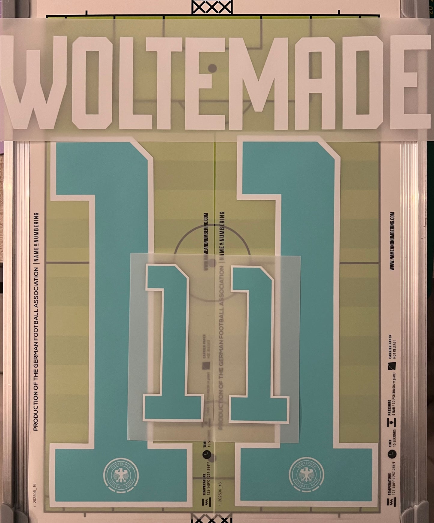 Flocage nameset Officiel Trikotbeflockung Woltemade #11 Allemagne Away Extérieur . World Cup 2026 Germany