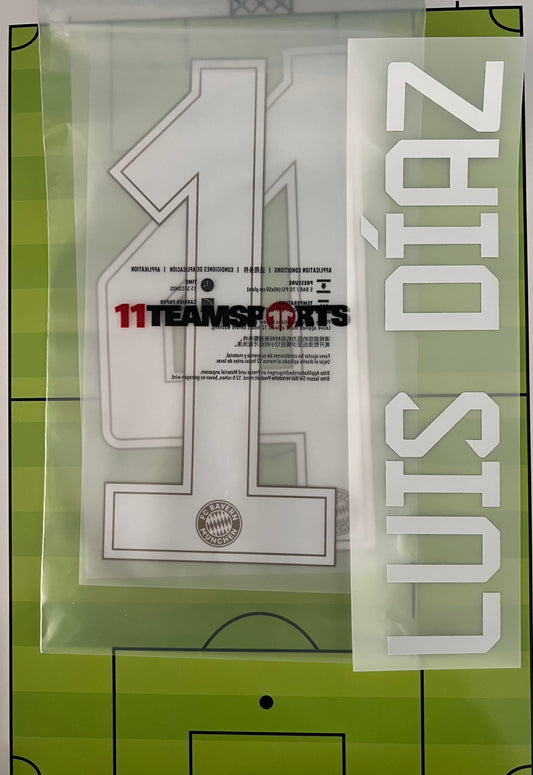 Flocage Name Number Officiel Luis Diaz #14 Domicile Bayern Munich 2026 2027 Home