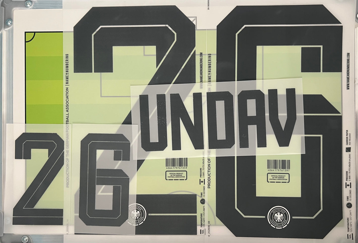 Flocage Nameset Officiel UNDAV #26 – Allemagne Domicile Coupe du Monde 2026 Germany