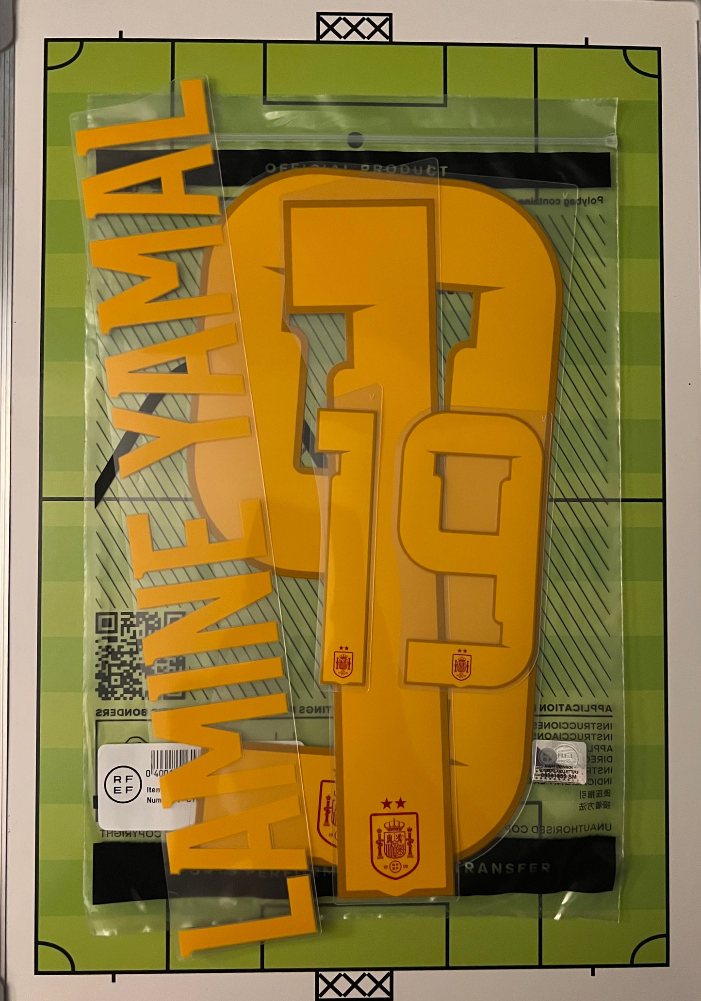 Flocage Nameset Officiel Lamine Yamal #19 Espagne ★★ Home Domcile 2026 2 étoiles