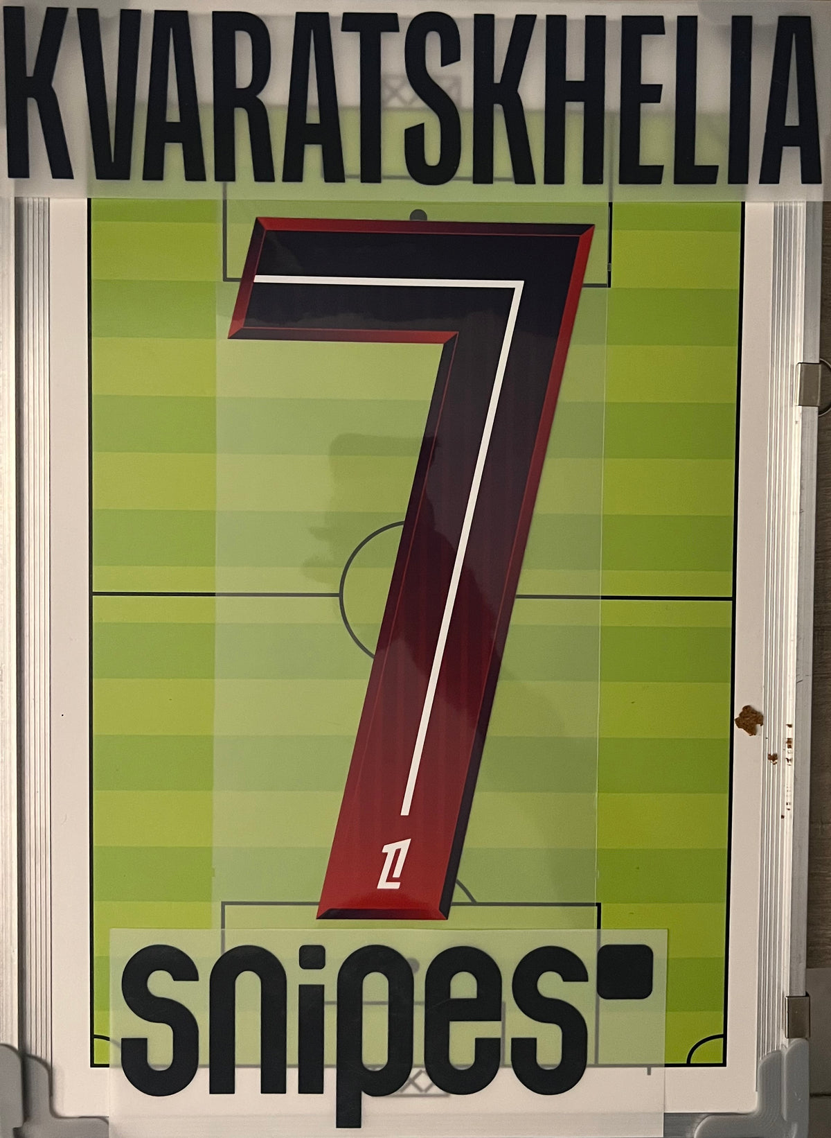 Flocage Nameset Officiel KVARATSKHELIA #7 Paris 2026/27 away extérieur PSG version ligue 1