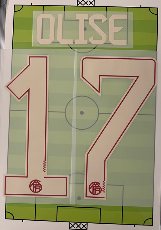 Flocage  Nameset Officiel  Olise  #17 Third Ligue des Champions 2025 2026