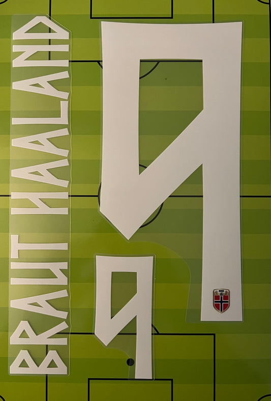 Flocage Nameset Officiel BRAUT HAALAND #9 – Norvège Home Domcile 2026 World Cup 2026 kit print