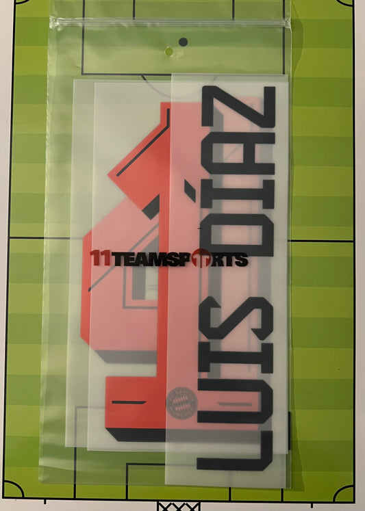 Flocage  Nameset Officiel  LUIS DIAZ  #14 Away Exterieur Bayern Munich 2025 2026