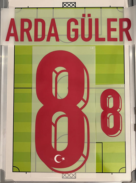 Flocage Nameset ARDA GÜLER #8 – Turquie (Türkiye) Extérieur – Away Coupe du Monde 2026