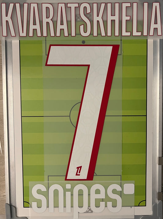 Flocage Nameset Officiel KVARASTHELIA #7 Paris 2026/27 Home Domicile PSG version ligue 1