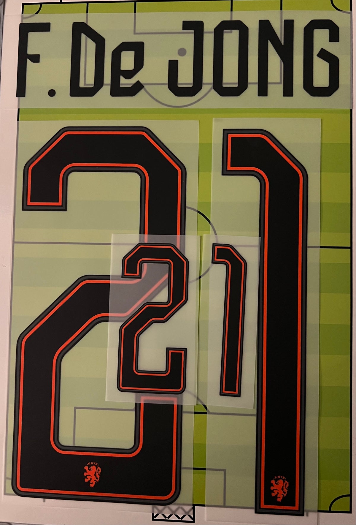 Frenkie de Jong #21 Officiële Nameset Nederland Thuisshirt 2026 | Flocage Officiel Pays-Bas Home Shirt WK World Cup 2026