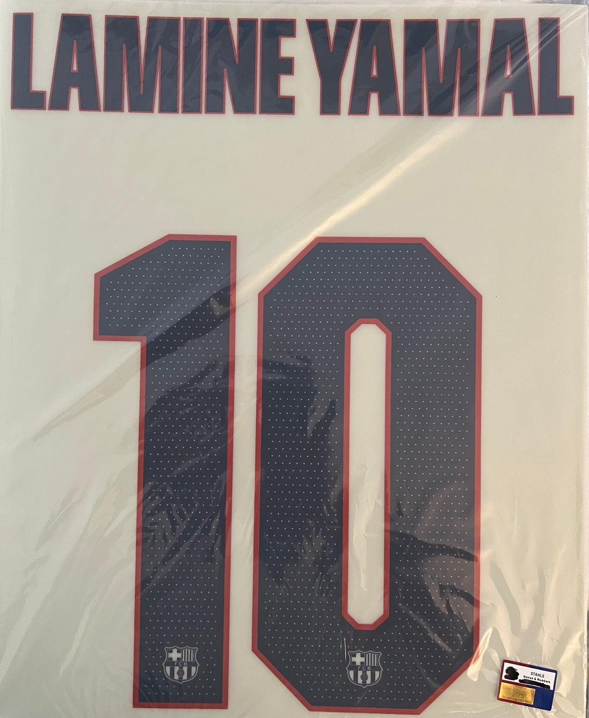 Flocage Nameset Officiel LAMINE YAMAL #10 2026 2027 FC Barcelone Third  Version Champions league