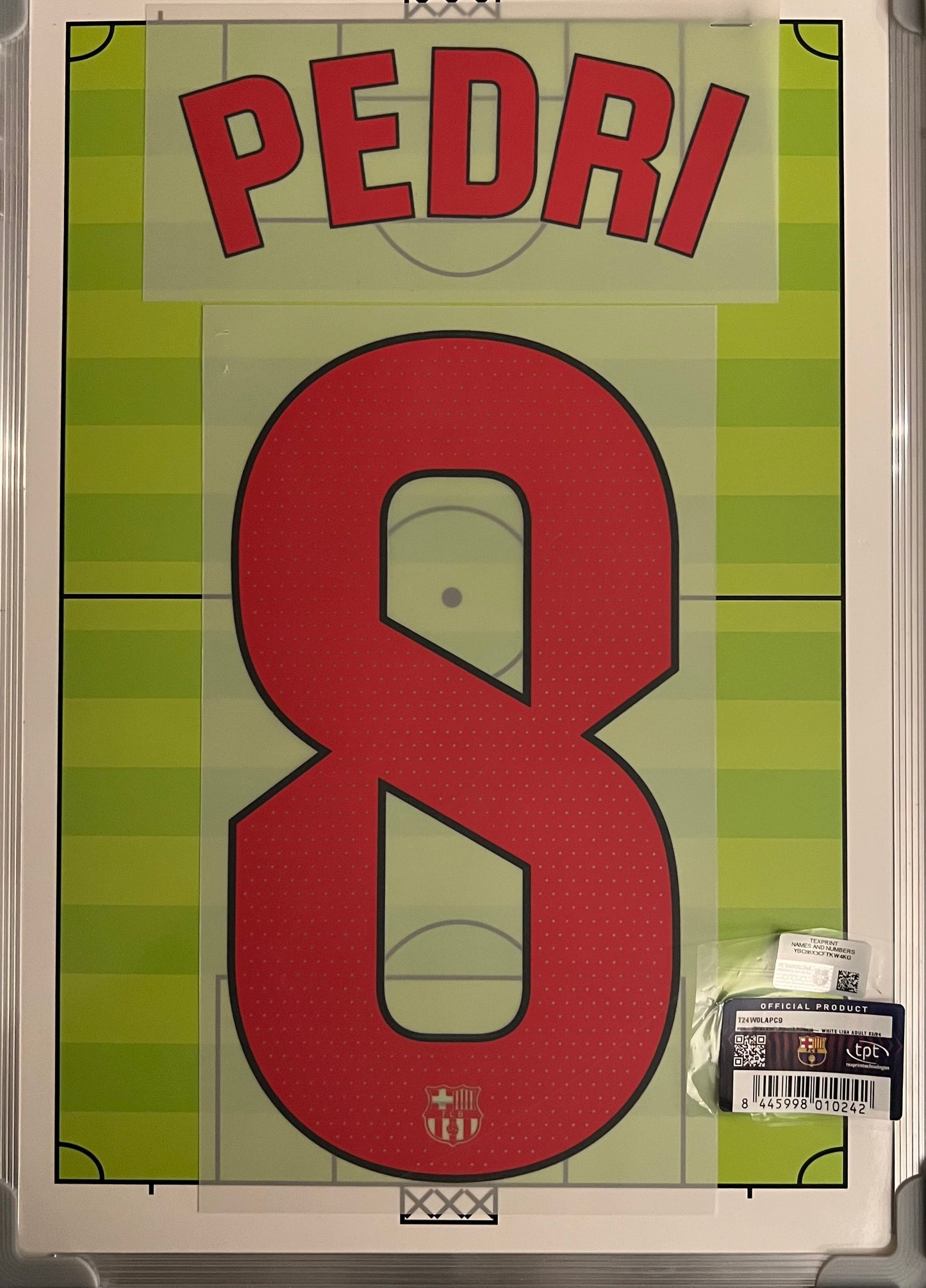 Flocage nameset Officiel #8 Pedri FC Barcelone 2024 2025 Extérieur Away Liga