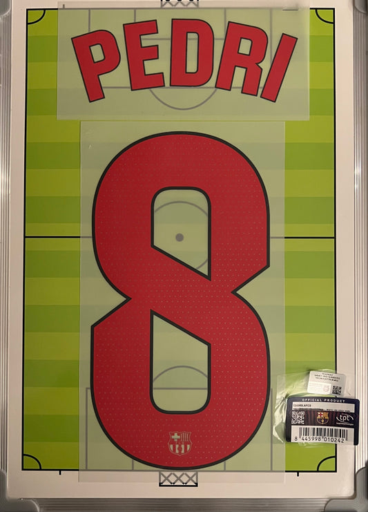 Flocage nameset Officiel #8 Pedri FC Barcelone 2024 2025 Extérieur Away Liga