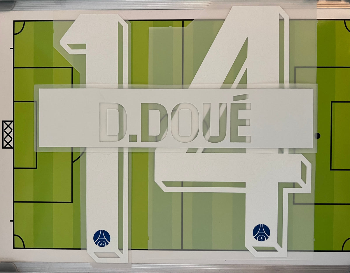 Flocage Nameset  Officiel Désiré Doué #14 Paris 2026/27 Home CUP Champions league (C1) PSG