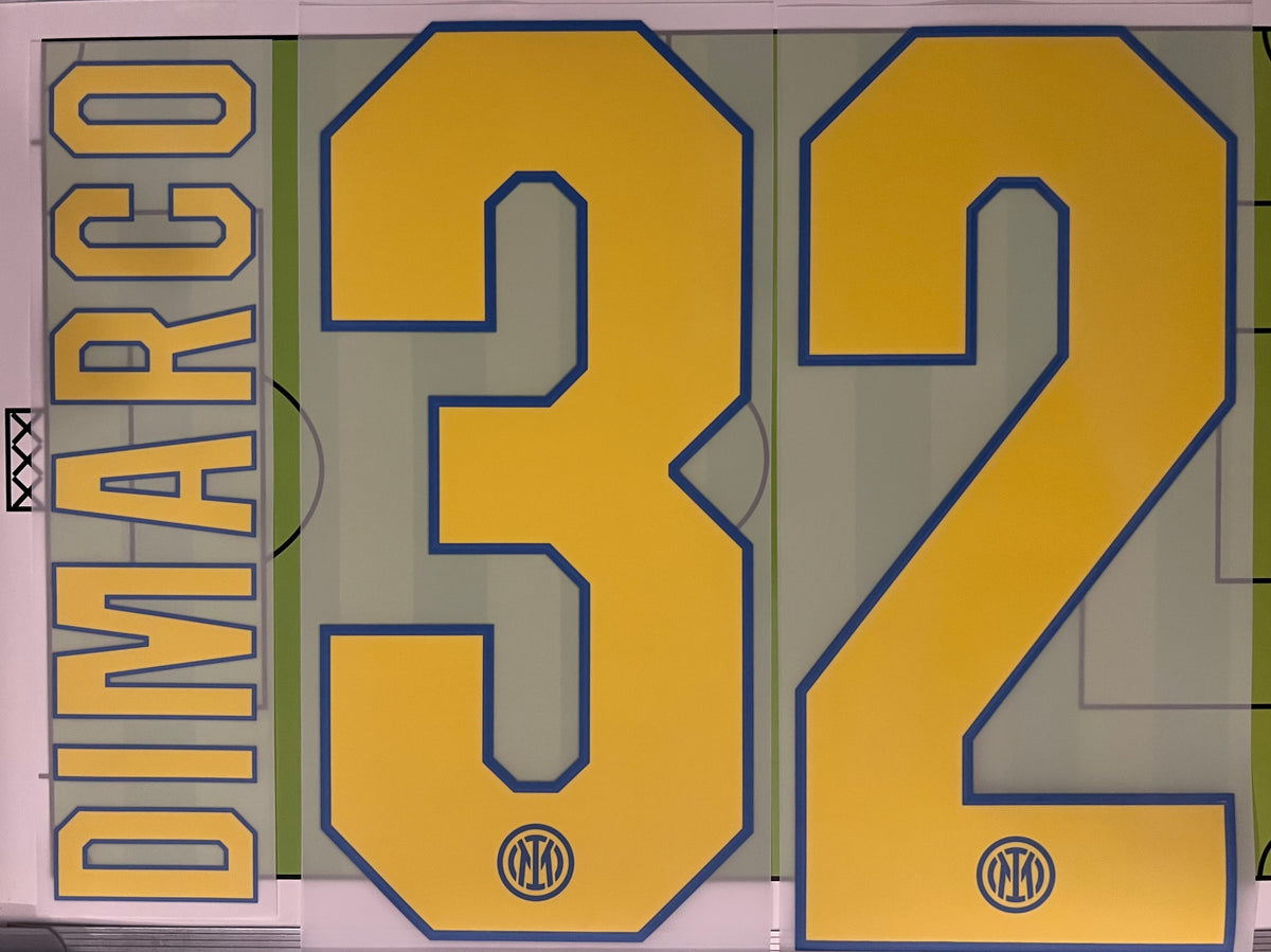 Flocage Nameset Officiel DI MARCO #32 Inter Milan Third 2026/27 UCL C1 Champions league