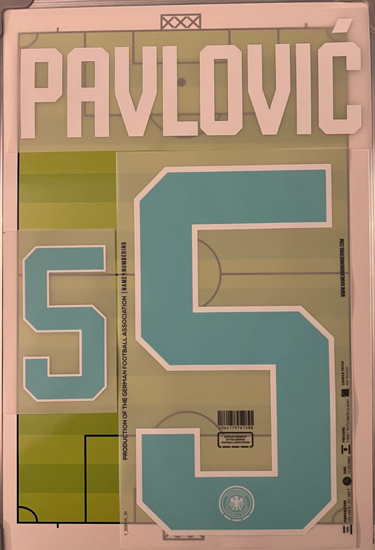 Flocage Nameset Officiel Trikotbeflockung PAVLOVIC  #5 Allemagne Away Extérieur 2026
