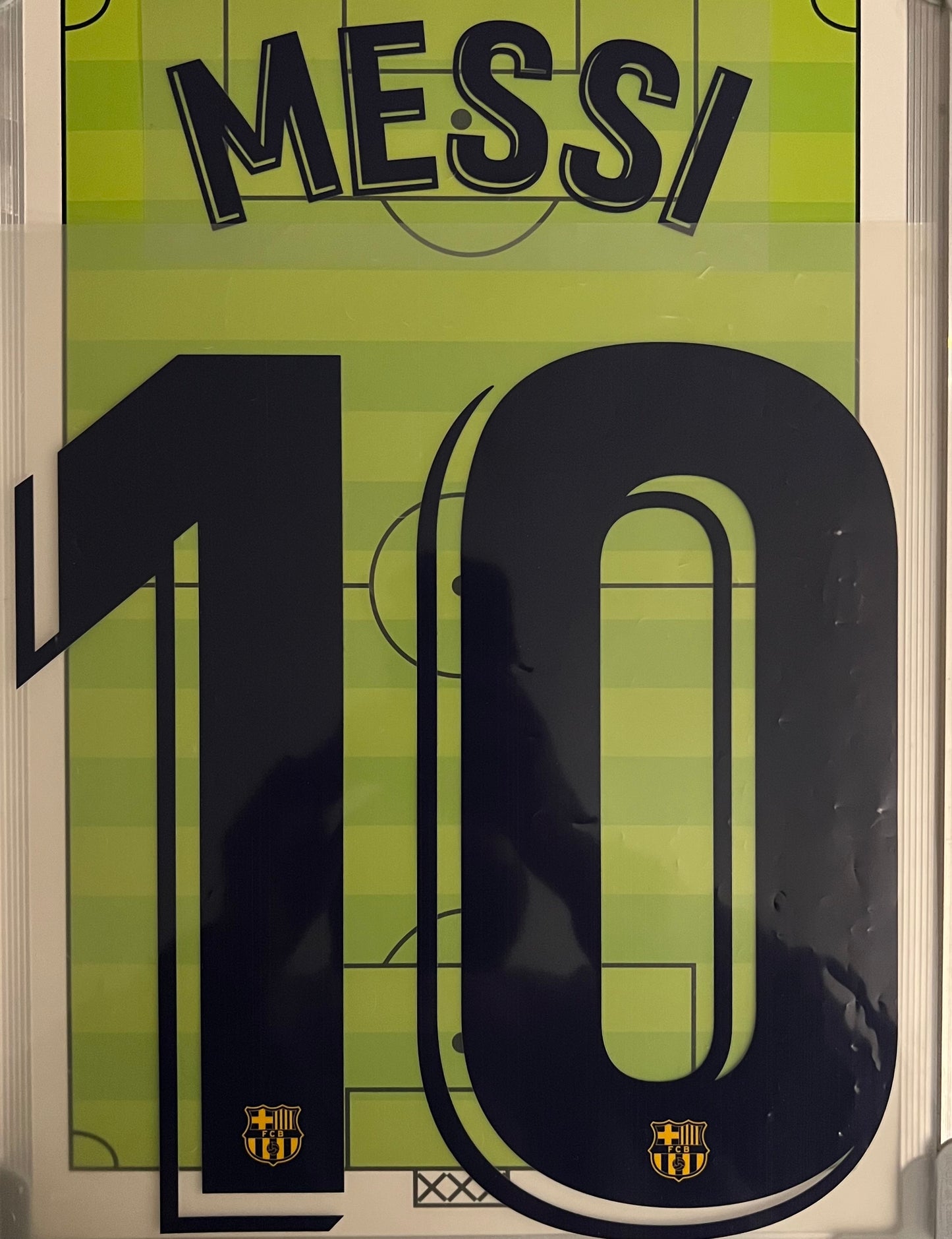 Flocage Retro Officiel #10 Messi FC Barcelone 2019 2020 Extérieur