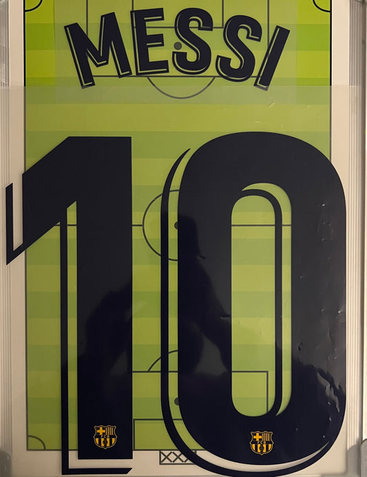 Flocage Retro Officiel #10 Messi FC Barcelone 2019 2020 Extérieur