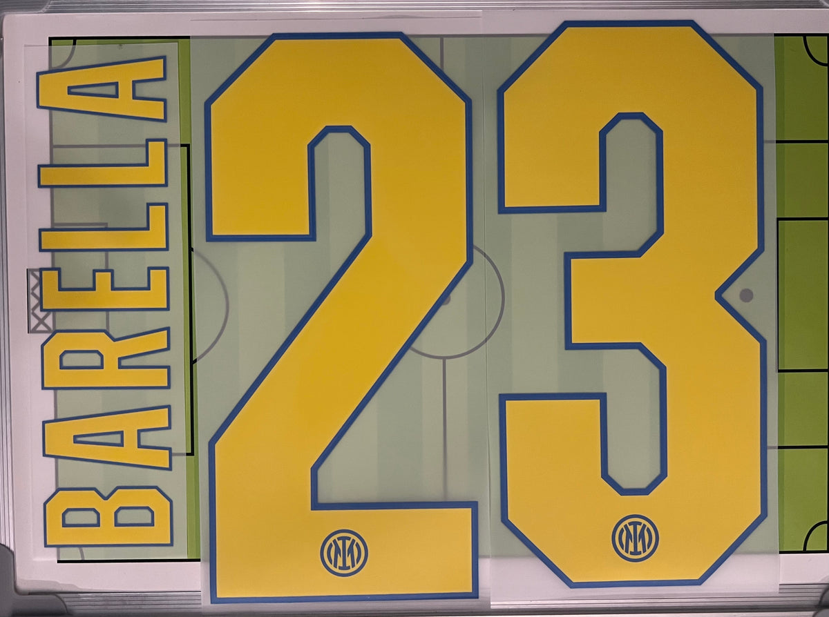Flocage Nameset Officiel BARELLA  #23 Inter Milan Third 2026/27 UCL C1 Champions league
