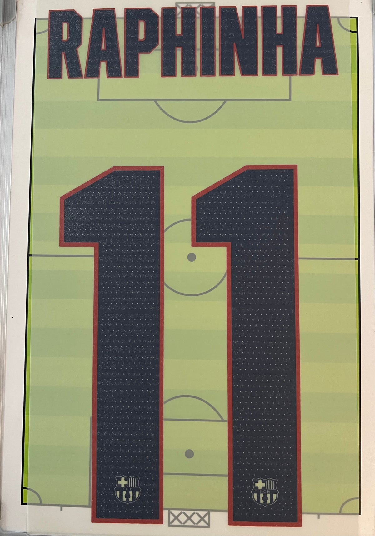 Flocage Nameset Officiel RAPHINHA #10 2026 2027 FC Barcelone Third Version Champions league