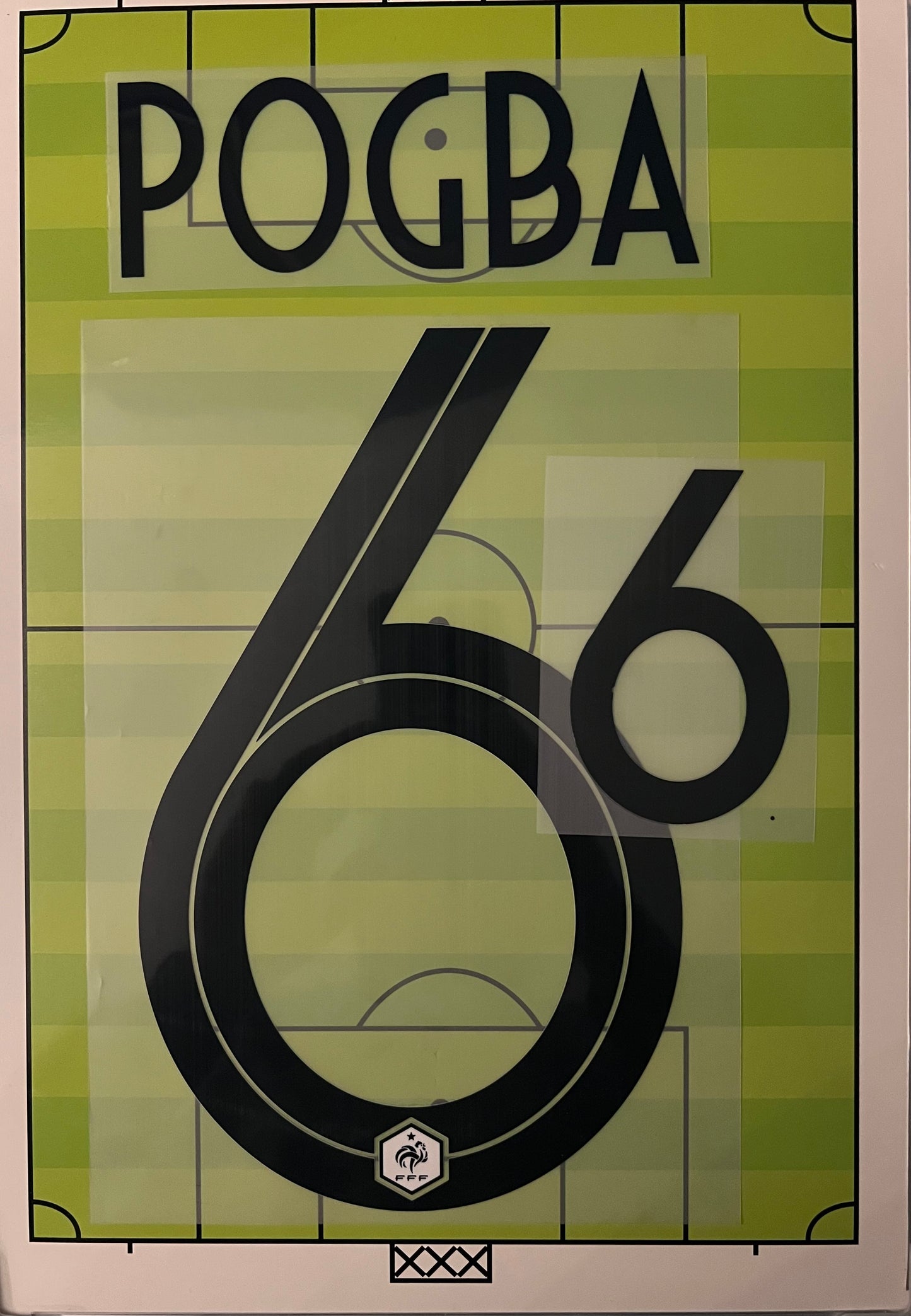 Flocage Nameset  Retro Officiel #6 Pogba France  1 Étoile Extérieur 2018