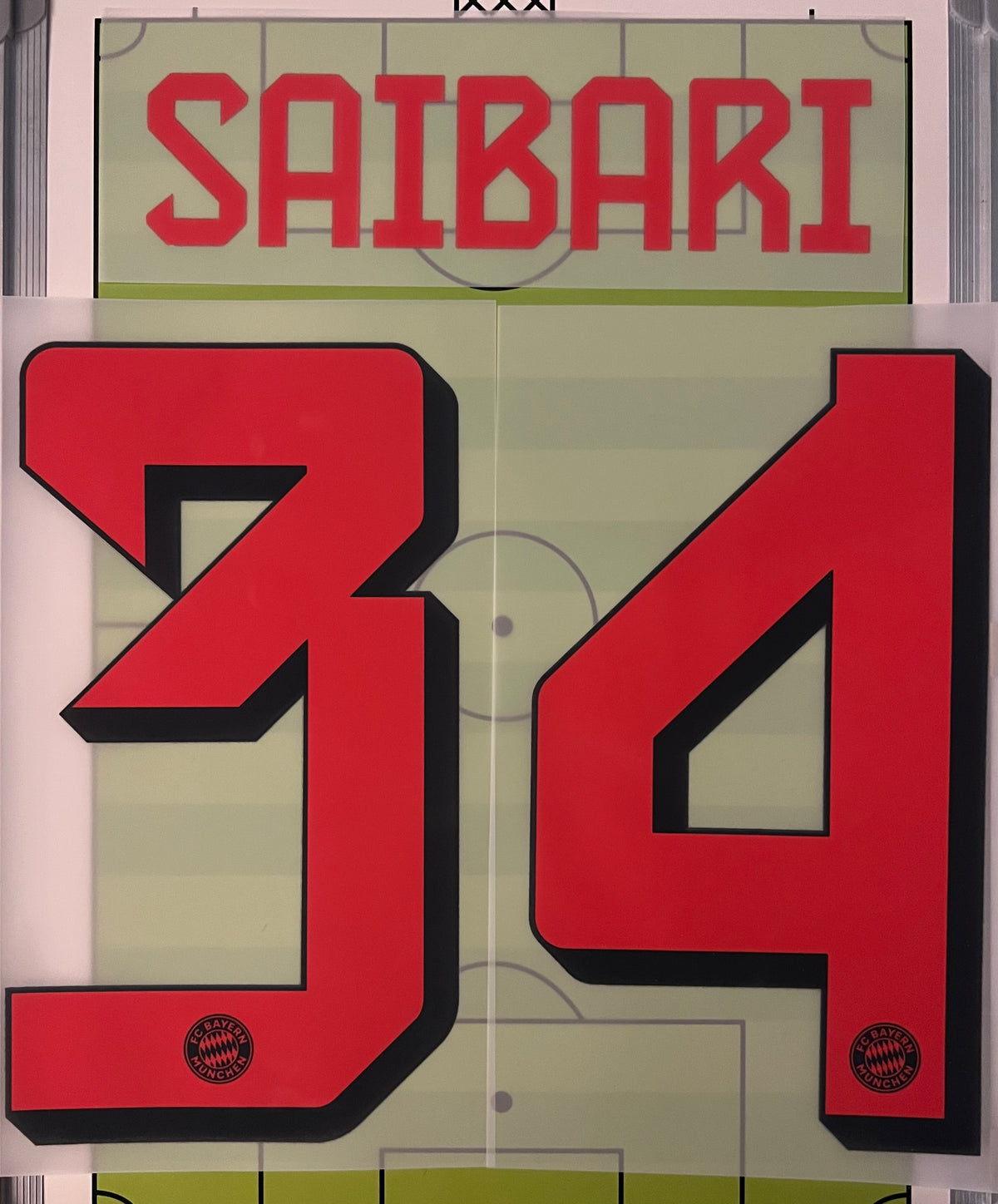 Flocage Nameset Officiel SAIBARI #34 Bayern Munich Third 2026/27 Champions League