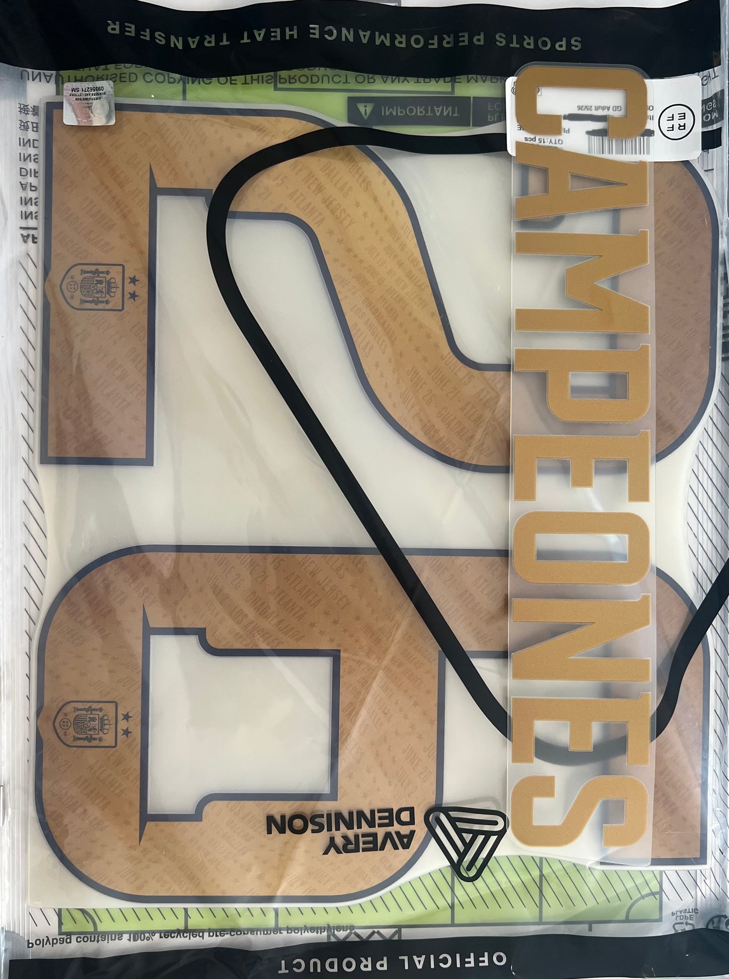 Flocage Nameset Officiel CAMPEONES #26 Espagne – World Cup Winner 2026 - Vainqueur de la coupe du monde 2026