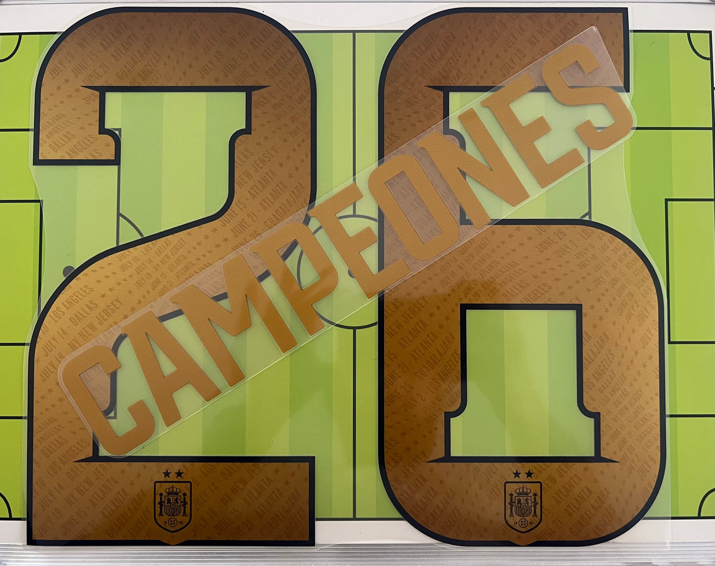 Flocage Nameset Officiel CAMPEONES #26 Espagne – World Cup Winner 2026 - Vainqueur de la coupe du monde 2026