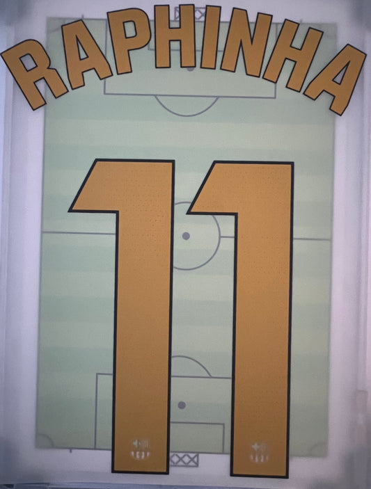 Flocage Nameset Officiel RAPHINHA #10 2026 2027 FC Barcelone Domicile Home Version LIGA