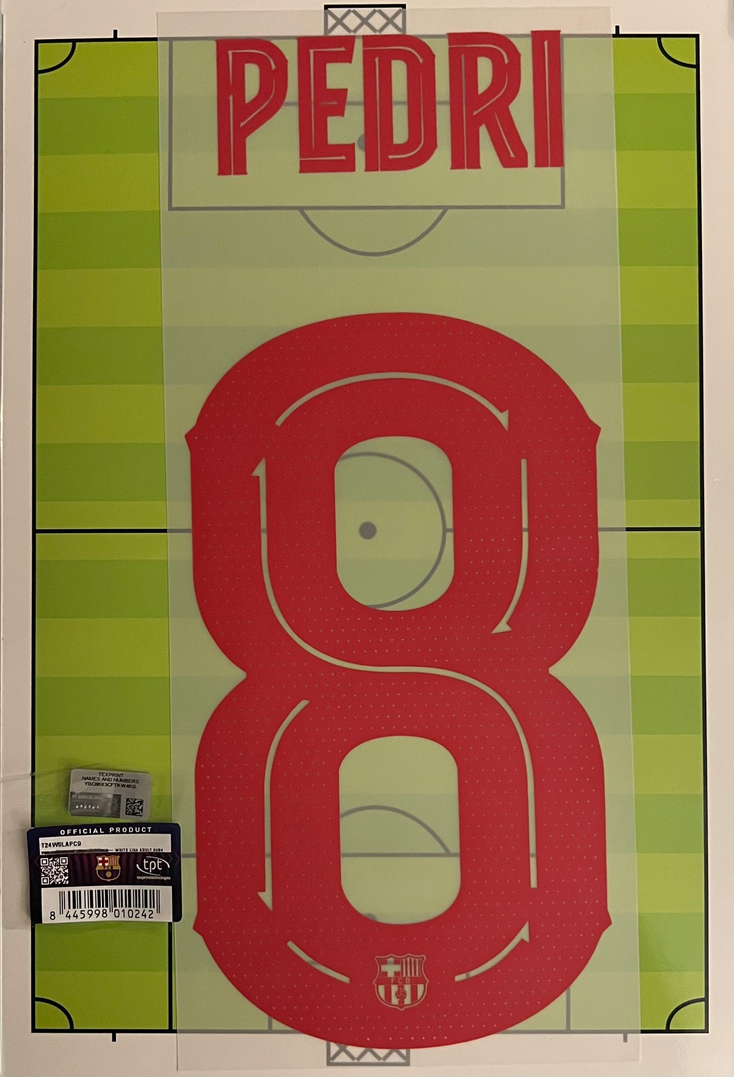 Flocage nameset Officiel #8 Pedri FC Barcelone 2024 2025 Extérieur Away Champion League