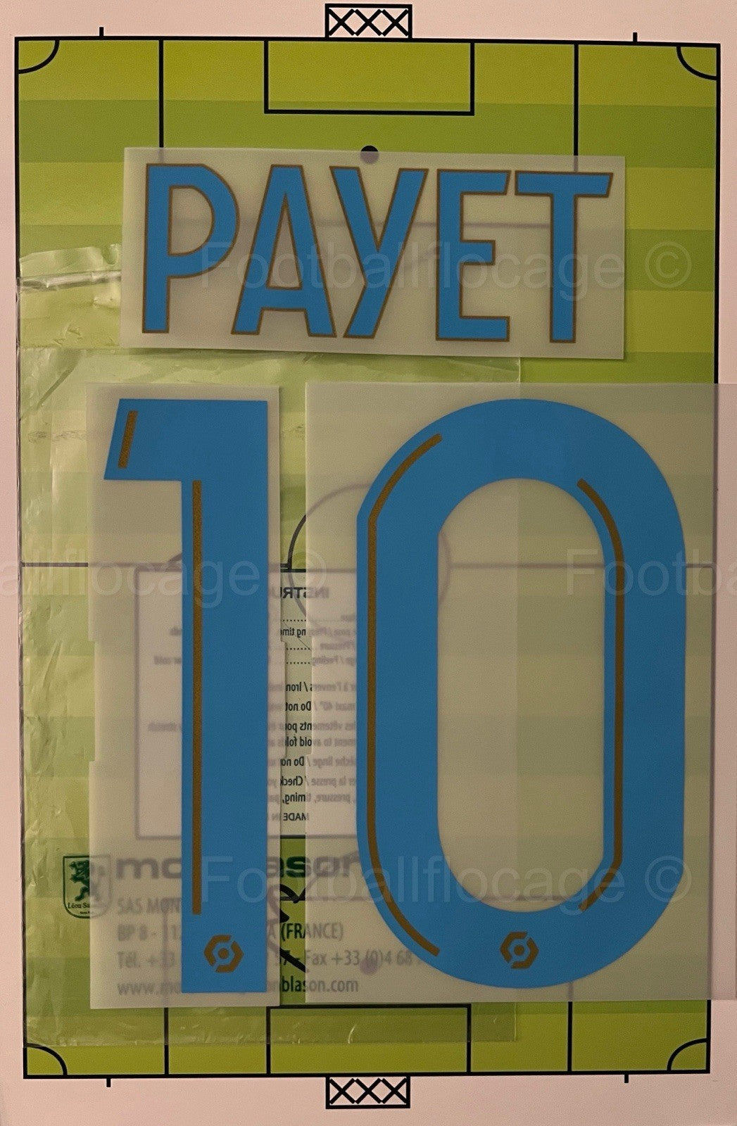 Flocage  Nameset Officiel Payet #10 Marseille 2021 2022 Domicile Home