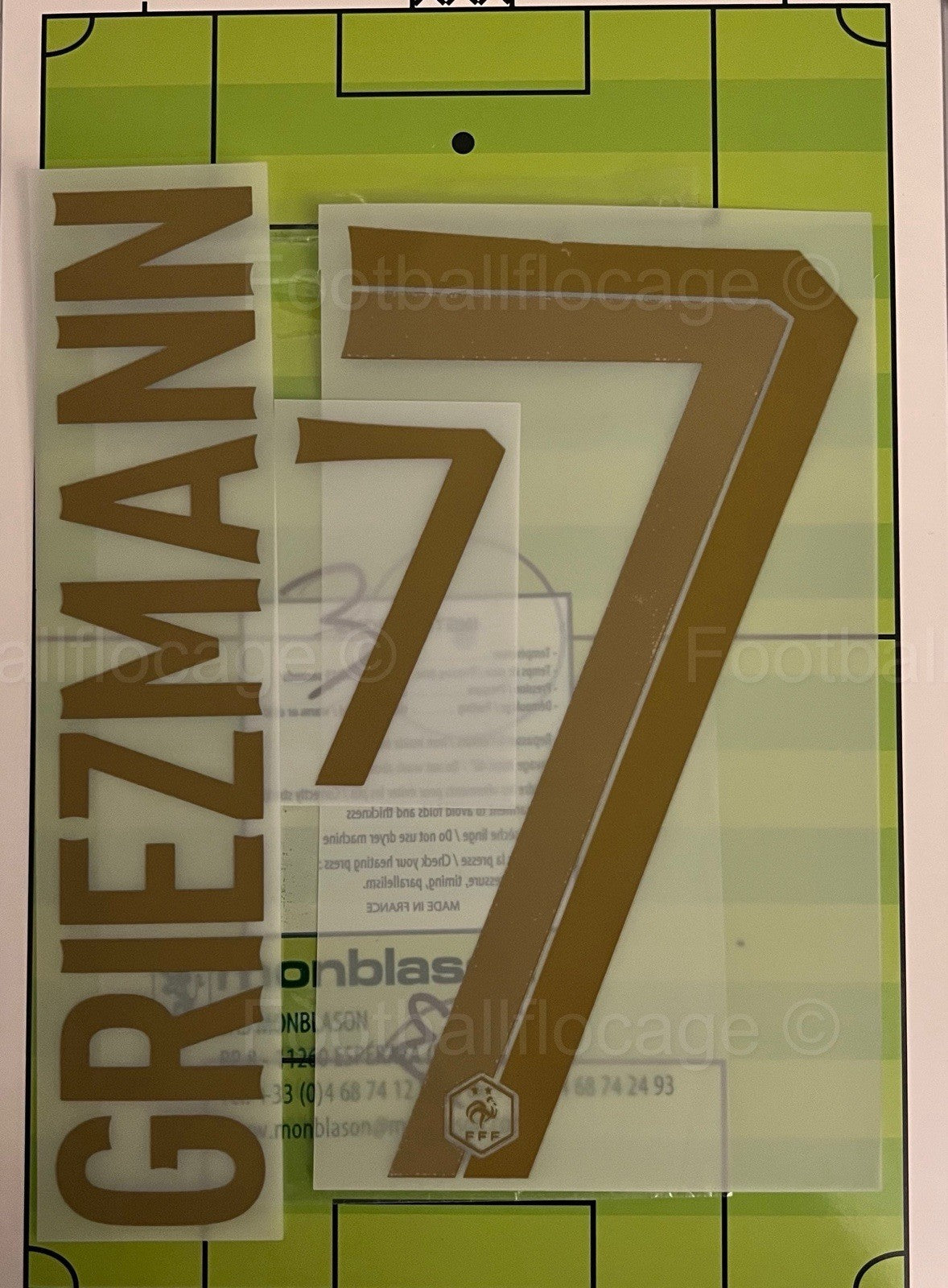 Flocage  Nameset Officiel Griezmann #7  World Cup 2022 Home Domicile France