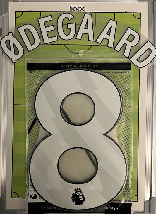 Flocage  Nameset Officiel ODEGAARD #8 Arsenal 2025 2026 Home Domicile Away Ext