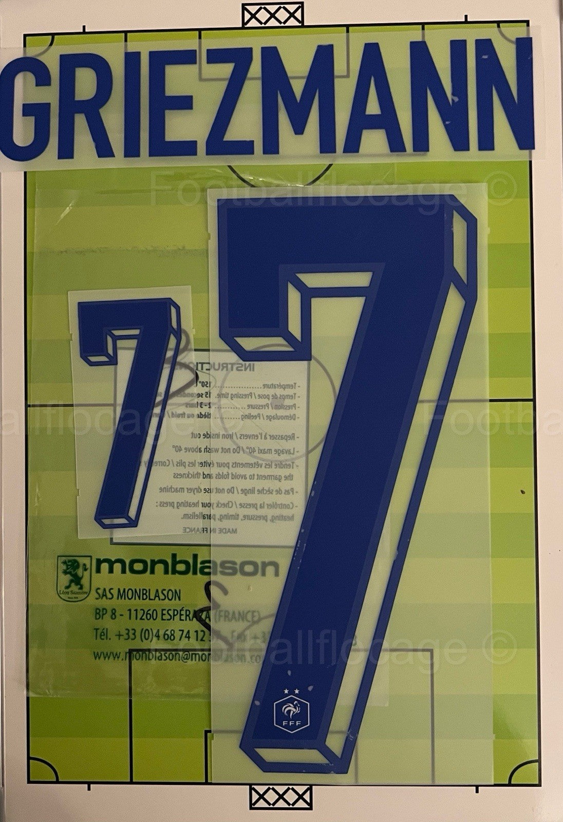 Flocage Officiel  Nameset   #7 Griezmann France Extérieur 2024