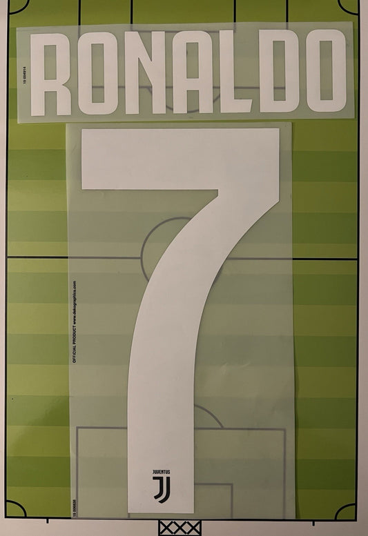 Flocage Nameset Officiel Ronaldo #7 Juventus 2017 2018 Home Domicile