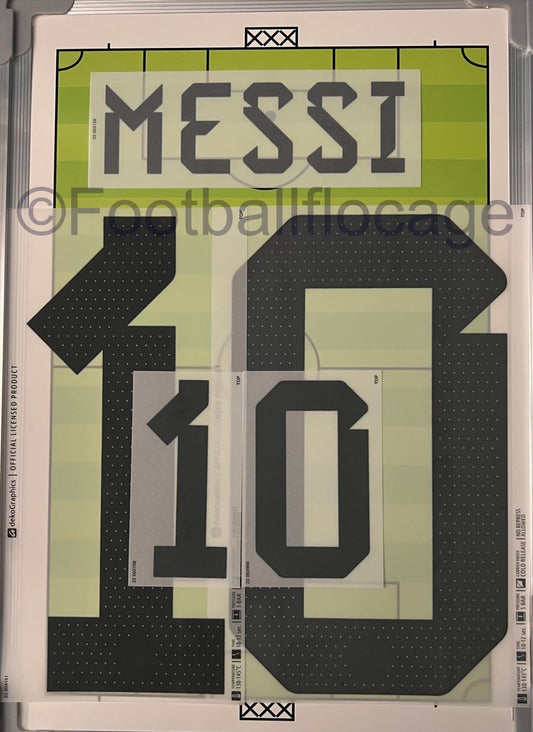 Flocage  Nameset Officiel Messi #10 Argentine Argentina 2 Étoiles World Cup 2022